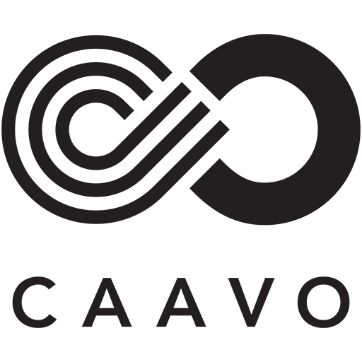 CAAVO vertical lockup logo